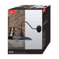 Globe Electric Aedan 1-Light Black Wall Sconce -Lightify Store f6a66e72 34fb 422f b6ac dc39febe34b7