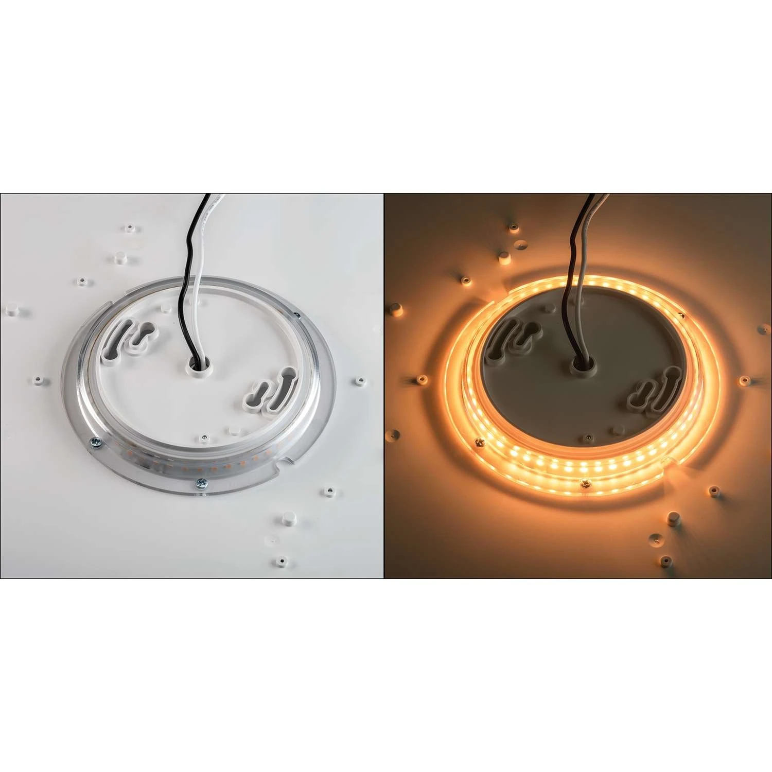 ETI 3.2 In. H X 11 In. W X 11 In. L White LED Ceiling Light Fixture 5 ETI 3.2 In. H X 11 In. W X 11 In. L White LED Ceiling Light Fixture - Image 5