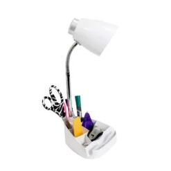 All The Rages Limelights 18.5 In. White Organizer Desk Lamp -Lightify Store f8c3e4f1 06d1 4b31 b4f0 296856b6948b