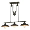 Westinghouse Iron Hill Oil Rubbed Bronze 3 Lights Pulley Pendant