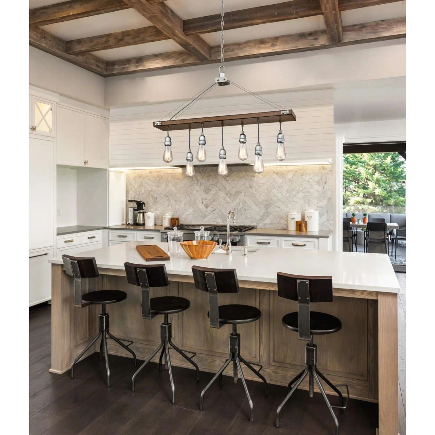 Westinghouse Elway Barnwood Gray 7 Lights Chandelier 2 Westinghouse Elway Barnwood Gray 7 Lights Chandelier - Image 2