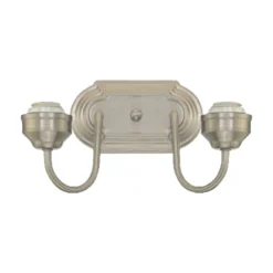 Westinghouse 2-Light Brushed Nickel Metallic Wall Sconce