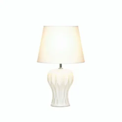 Gallery Of Light Curved 18.25 In. White Table Lamp