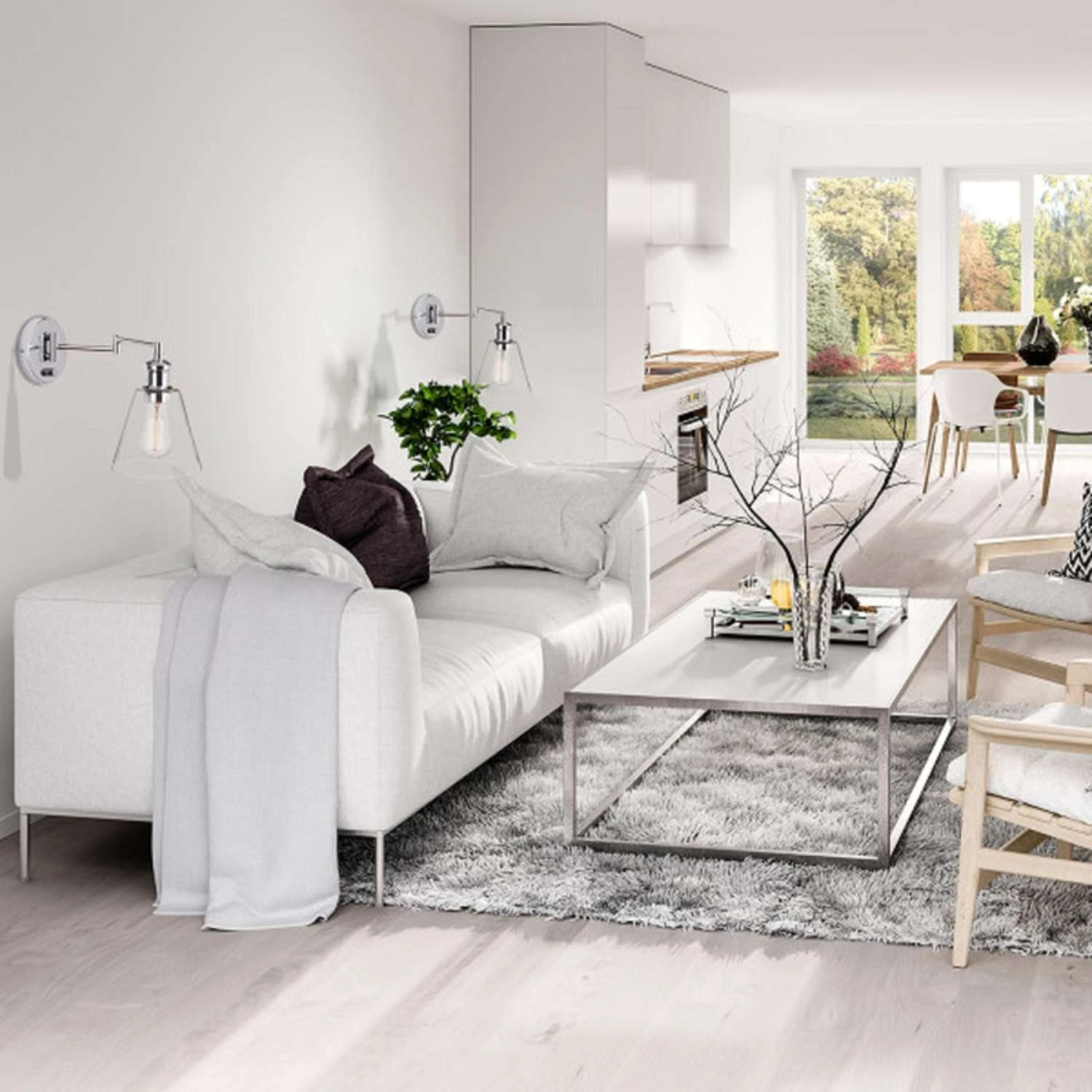 Globe Electric Parker 1-Light Chrome Clear Industrial Vintage Style Wall Sconce 5 Globe Electric Parker 1-Light Chrome Clear Industrial Vintage Style Wall Sconce - Image 5